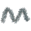 Vickerman K166914 9' Silver Artificial Christmas Garland Unlit