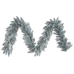 Vickerman K166915LED 9' Sliver Artificial Christmas Garland Warm White Dura-Lit Led Lights