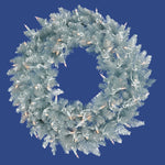 Vickerman K166931 30" Silver Fir Artificial Christmas Wreath Clear Dura-Lit Incandescent Mini Lights