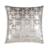 Kora Geometric Foil Print Velvet Pillow 22"W x 22"L Accent Cushion