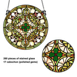 Fine Art Lighting Tree of Life Round Window Hanging – Tiffany Glass Art