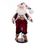 Vickerman KV201319 19" Holly Jolly Collection Santa Doll With Stand