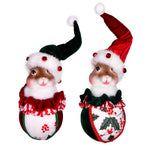 Vickerman KV201320 4.5" Holly Jolly Collection Squirrel Crhistmas Ornament Assortment Pack Of 2