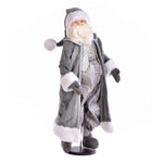 Vickerman KV203036 36" Silver Sleigh Bells Santa Doll With Stand