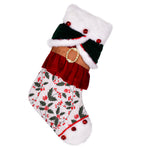 Vickerman KV203621 21" Holly Berry Velvet Belt Christmas Stocking