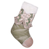 Vickerman KV203721 21" Green Holly Leaf Velvet Christmas Stocking