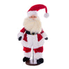 Vickerman KV210518 18" Red Traditional Velvet Light Complexion Santa Doll With Stand. This Santa Has Glasses Stand Is Removeable.