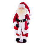 Vickerman KV210536 36" Red Traditional Velvet Light Complexion Santa Doll With Stand. This Santa Has Glasses Stand Is Removeable.