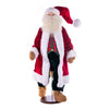 Vickerman KV210736 36" Red Plaid Velvet Santa Doll With Stand. This Santa Has Glasses Stand Is Removeable.