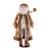 Vickerman KV210936 36" Mocha Velvet Santa Doll With Stand. This Santa Has Glasses Stand Is Removeable.