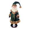 Vickerman KV211224 24" Emerald Green Velvet Santa Doll With Stand. This Santa Has Glasses Stand Is Removeable.