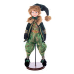 Vickerman KV211238 18" Emerald Green Velvet Fairy Boy With Stand.