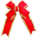 Vickerman L130418 18" Red-Gold Nylon Outdoor Christmas Bow