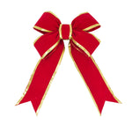 Vickerman L131418 18" Red-Gold Velvet Indoor Christmas Bow