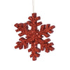 Vickerman L134703 24" Red Glitter Snowflake Christmas Ornament