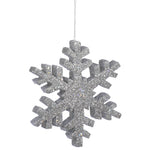 Vickerman L134907 36" Silver Glitter Snowflake Christmas Ornament