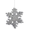 Vickerman L134807 30" Silver Glitter Snowflake Christmas Ornament