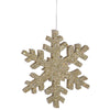 Vickerman L134411 8" Champagne Glitter Snowflake Christmas Ornament