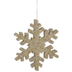 Vickerman L134711 24" Champagne Glitter Snowflake Christmas Ornament
