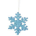 Vickerman L134412 8" Turquoise Glitter Snowflake Christmas Ornament