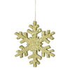 Vickerman L134413 8" Lime Glitter Snowflake Christmas Ornament