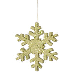Vickerman L134413 8" Lime Glitter Snowflake Christmas Ornament