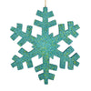 Vickerman L134612 18" Turquoise Glitter Snowflake Christmas Ornament