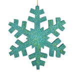 Vickerman L134612 18" Turquoise Glitter Snowflake Christmas Ornament