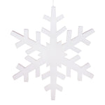 Vickerman L134801 30" White Glitter Snowflake Christmas Ornament