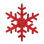 Vickerman L134803 30" Red Glitter Snowflake Christmas Ornament