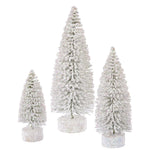 Vickerman L137401 5"/7"/9" White Snow Oval Artificial Christmas Tree Unlit