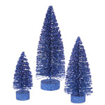 Vickerman L137402 5"/7"/9" Blue Glitter Oval Artificial Christmas Tree Unlit