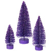 Vickerman L137406 5"/7"/9" Purple Glitter Ovalartificial Christmas Tree Unlit