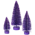Vickerman L137406 5"/7"/9" Purple Glitter Ovalartificial Christmas Tree Unlit