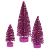 Vickerman L137410 5"/7"/9" Magenta Glitter Oval Artificial Christmas Tree Unlit