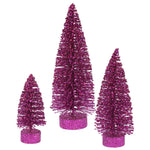 Vickerman L137410 5"/7"/9" Magenta Glitter Oval Artificial Christmas Tree Unlit