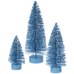 Vickerman L137412 5"/7"/9" Turquoise Glitter Oval Artificial Christmas Tree Unlit
