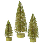 Vickerman L137414 5"/7"/9" Olive Glitter Oval Artificial Christmas Tree Unlit