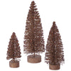 Vickerman L137416 5"/7"/9" Mocha Glitter Oval Artificial Christmas Tree Unlit