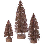 Vickerman L137416 5"/7"/9" Mocha Glitter Oval Artificial Christmas Tree Unlit