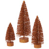 Vickerman L137418 5"/7"/9" Copper Glitter Oval Artificial Christmas Tree Unlit