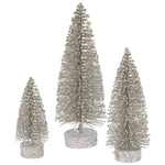 Vickerman L137438 5"/7"/9" Champagne Glitter Oval Artificial Christmas Tree Unlit