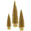 Vickerman L137508 12"/16"/20" Gold Glitter Oval Artificial Christmas Tree Unlit