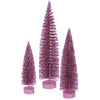 Vickerman L137509 12"-16"-20" Orchid Glitter Oval Artificial Christmas Tree Unlit