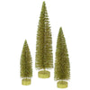 Vickerman L137514 12"-16"-20" Olive Glitter Oval Artificial Christmas Tree Unlit