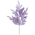 Vickerman L148206 22" Purple Glitter Bay Leaf Artificial Christmas Spray. Includes 6 Sprays Per Pack.