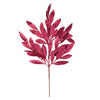 Vickerman L148205 22" Burgundy Glitter Bay Leaf Artificial Christmas Spray. Includes 6 Sprays Per Pack.