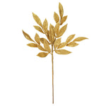 Vickerman L152908 22" Gold Glitter Bayleaf Artificial Christmas Spray. Includes 12 Sprays Per Pack.
