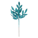 Vickerman L152942 22" Teal Glitter Bayleaf Artificial Spray 12 Per Bag.