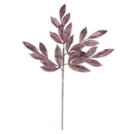 Vickerman L152945 22" Mauve Glitter Bayleaf Artificial Christmas Spray. Includes 12 Sprays Per Pack.